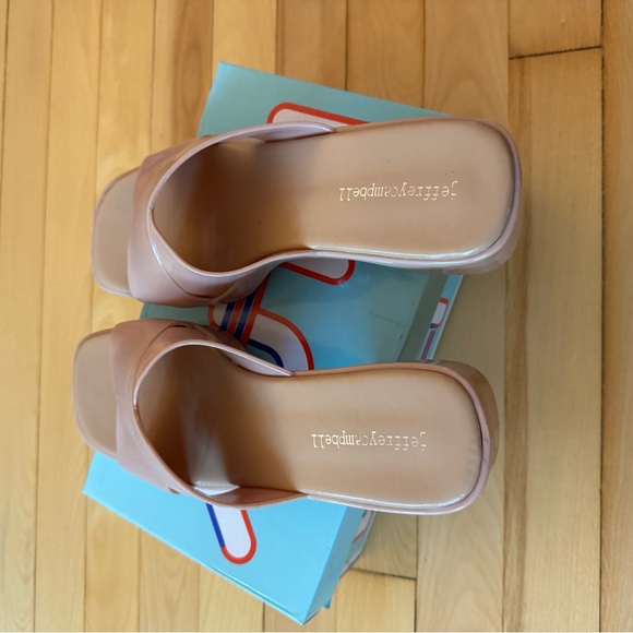 Jeffrey Campbell Nude Block Heel Sandals - Picture 4 of 5